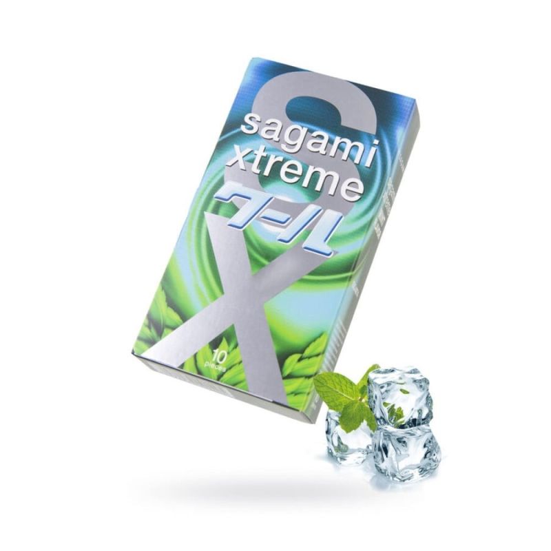 Презервативи латексні Sagami Xtreme Mint, з ароматом м'яти (ціна за упаковку, 10 штук) вид 3
