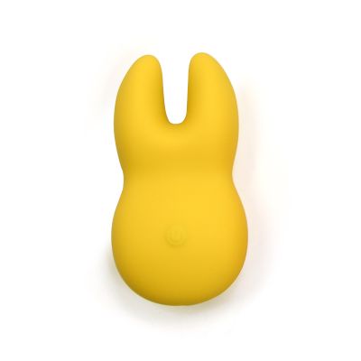 Вібратор для клітора із роздвоєним кінчиком Sweet Em Velvet Lure, жовтий