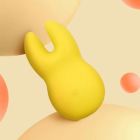 Вибратор для клитора с раздвоенным кончиком Sweet Em Velvet Lure, желтый вид 6