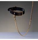 Чокер-нашийник UPKO Indulge In The Restraints із золотою фурнітурою, шкіра, чорний вид 6