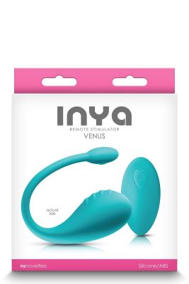 Виброяйцо с дистанционным пультом управления NS Novelties Inya Venus, бирюзовый