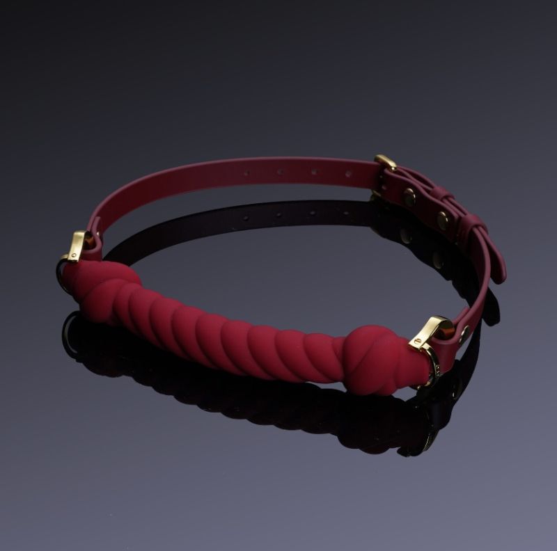 Кляп в форме жгута с узлами UPKO Desire for Mouth Bondage Collection, красный вид 2