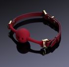 Кляп шарик с отверстиями в виде сердца UPKO Desire for Mouth Bondage Collection, красный вид 2