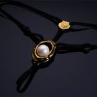 Стринги c жемчужиной стимулирующей клитор UPKO Moist Eyes G-string, черный вид 3