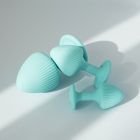 Набор анальных пробок с рельефом UPKO The Mushroom силиконовые, голубые, 3 шт. вид 5