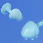 Набор анальных пробок с рельефом UPKO The Mushroom силиконовые, голубые, 3 шт. вид 8