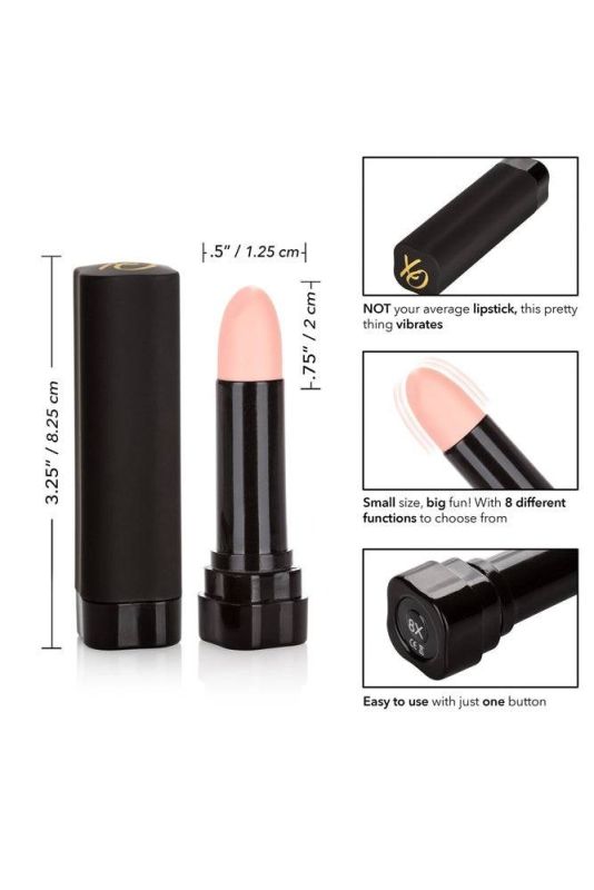 Вібратор-помада для кліторальної стимуляції CalExotic Hide & Play Lipstick, чорний вид 10