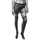 Пояс-спідниця із панчохами у сітку зі стразами Calexotics Garter Skirt Thigh Highs, чорний вид 3