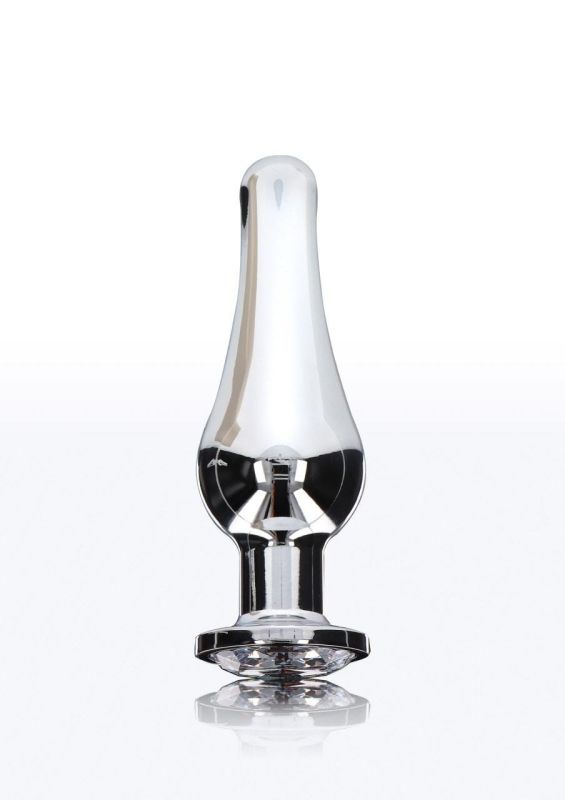 Анальная пробка с кристаллом Toy Joy Diamond Bum Bijou, серебристый, Small вид 2