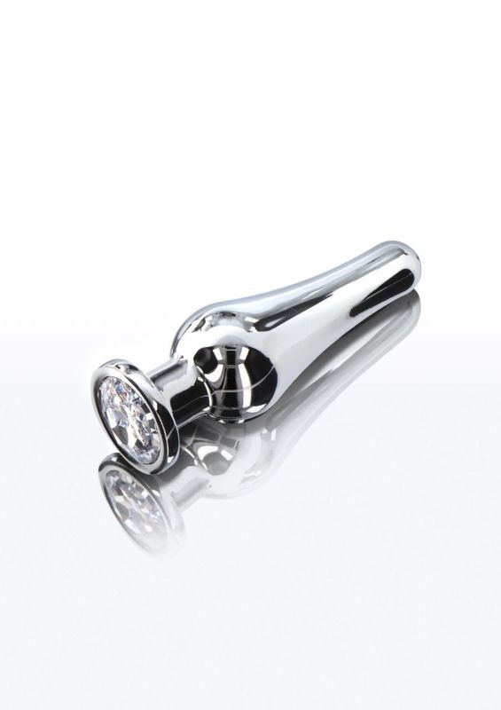 Анальная пробка с кристаллом Toy Joy Diamond Bum Bijou, серебристый, Small вид 3