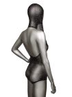Боди-сетка в стразах с капюшоном CalExotic Hooded Deep V Bodysuit, черный вид 6