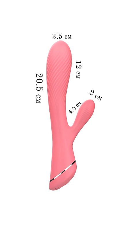 Вагинально-клиторальный вибратор кролик Chisa Lust Ripple Coney, розовый вид 8