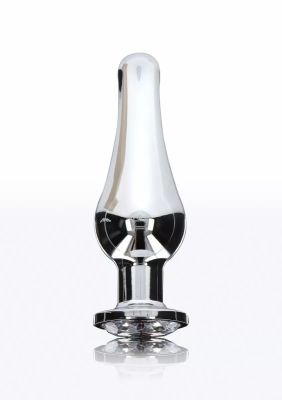 Анальна пробка із кристалом Toy Joy Diamond Bum Bijou сріблястий, Medium