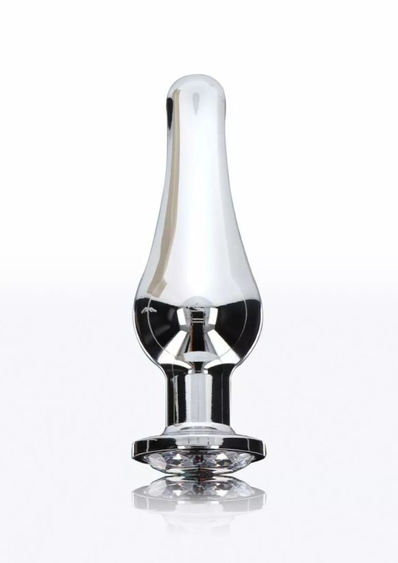 Анальная пробка с кристаллом Toy Joy Diamond Bum Bijou серебристый, Medium вид 2