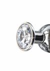 Анальная пробка с кристаллом Toy Joy Diamond Bum Bijou серебристый, Medium вид 4