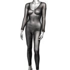 Комбинезон в сетку CalExotics с открытым доступом и стразами, черный вид 4