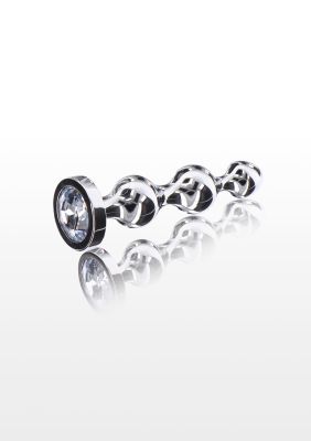Анальна ялинка металева із кристалом Toy Joy Anal Play Diamond Star Beads, Medium