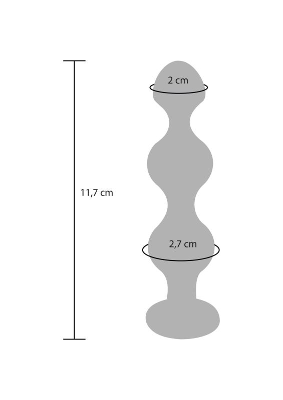 Анальная елочка металлическая с кристаллом Toy Joy Anal Play Diamond Star Beads, Medium вид 5