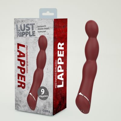 Класичний вібратор гнучкий Chisa Lust Ripple Lapper, бордовий