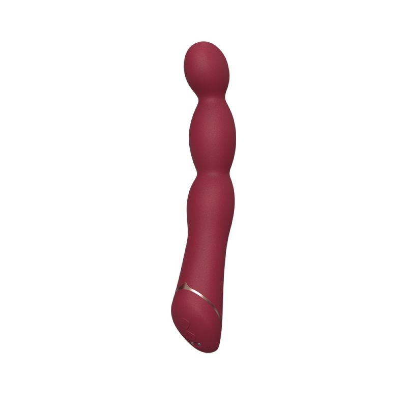 Класичний вібратор гнучкий Chisa Lust Ripple Lapper, бордовий вид 3