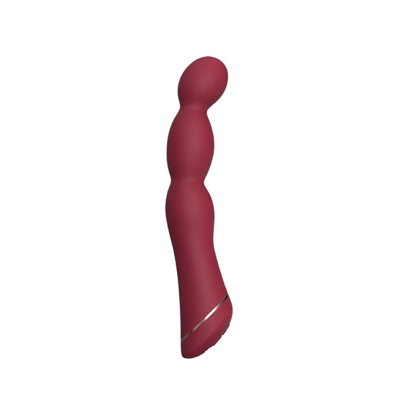 Класичний вібратор гнучкий Chisa Lust Ripple Lapper, бордовий вид 4
