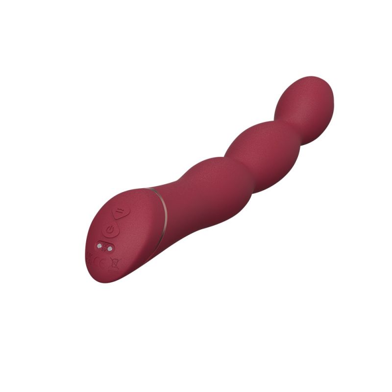 Вибратор классический гибкий Chisa Lust Ripple Lapper, бордовый вид 6