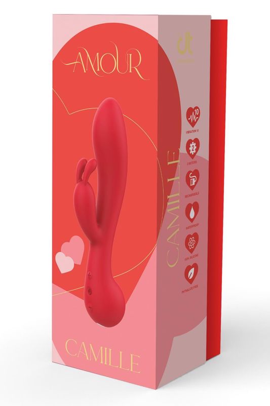 Вибратор кролик Dream Toys Amour Camille, красный вид 5