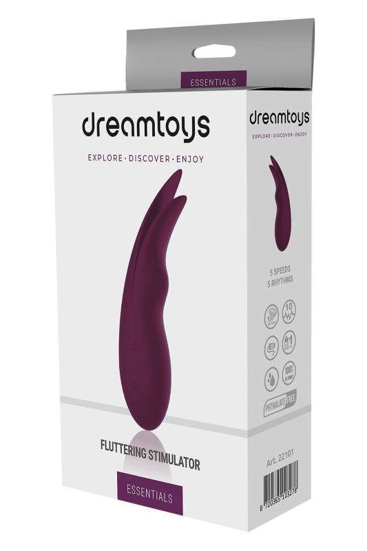 Вібратор для клітора та сосків Dream Toys Essentials Fluttering Stimulator, фіолетовий вид 6