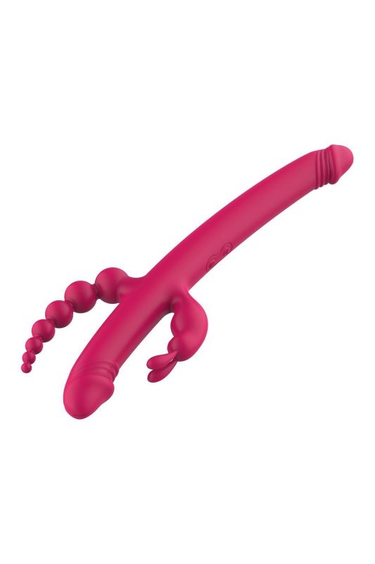 Вибратор с 4 стимулирующими концами Dreamtoys Anywhere Pleasure Vibe Essentials, розовый вид 4