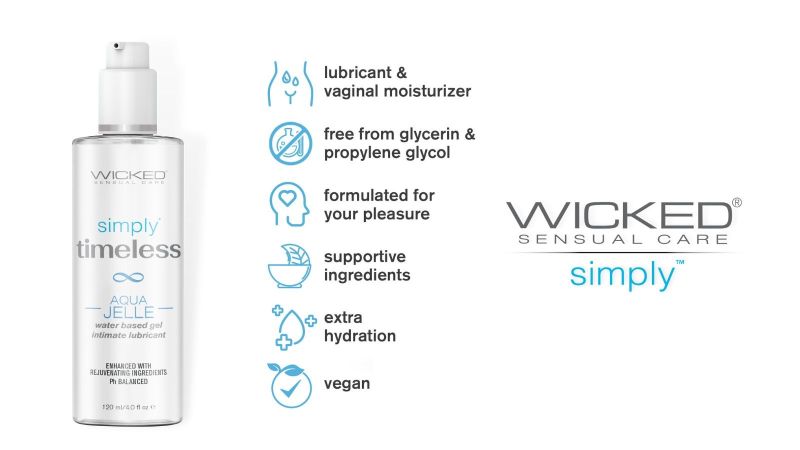 Лубрикант на водній основі Wicked Simply Timeless Aqua Jelle, 120 мл вид 6