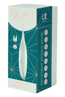Вибратор для клиторальной стимуляции Dream Toys Glam Pin Point Stimulator, с двумя насадками, мятный