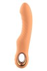 Вибратор ребристый Dream Toys Glam Flexible Ribbed Vibe, оранжевый вид 3