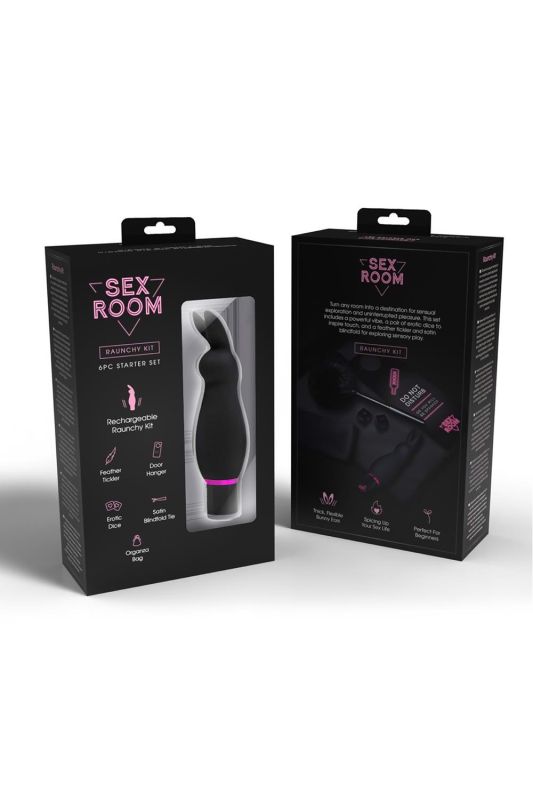 Набір аксесуарів для сексу Dream Toys Sex Room Raunchy, 6 предметів, чорний/рожевий вид 2