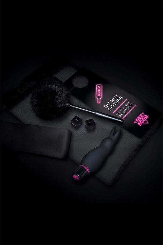 Набір аксесуарів для сексу Dream Toys Sex Room Raunchy, 6 предметів, чорний/рожевий вид 15