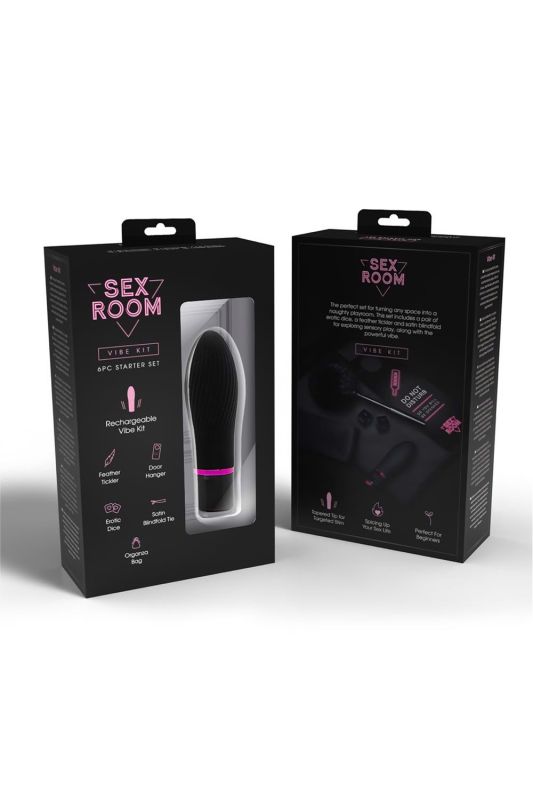 Набір девайсів для ігор Dream Toys Sex Room Vibe Kit, 6 предметів, чорний/рожевий вид 2