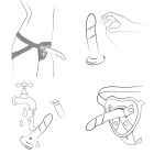 Насадка-фаллоимитатор для страпона ROMP Dizi цвет градиент: от красного до оранжевого вид 10