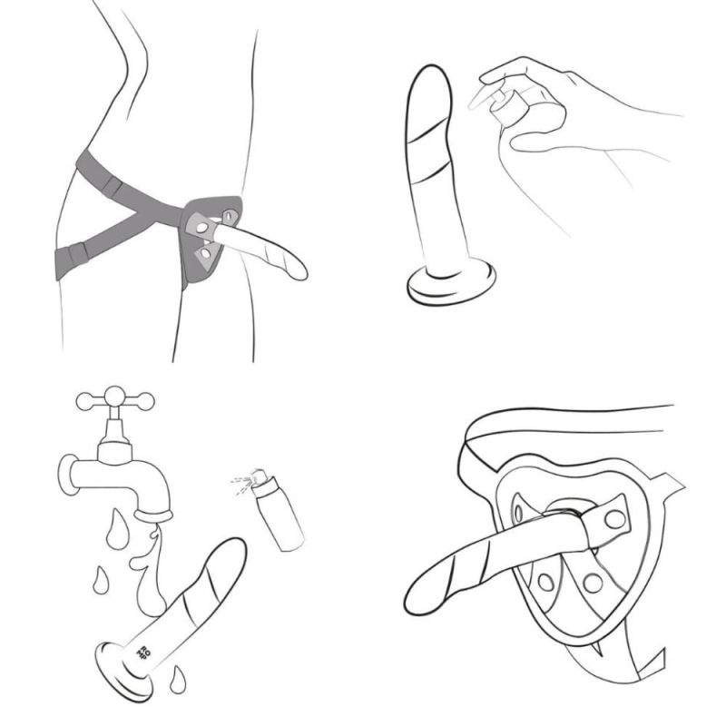 Насадка-фаллоимитатор для страпона ROMP Dizi цвет градиент: от красного до оранжевого вид 10