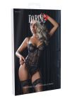Корсет напівпрозорий Daring Intimates, зі стрінгами, чорний, S/M вид 7