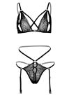 Комплект мереживний з підв'язками для панчіх Daring Intimates, чорний, S/M вид 7