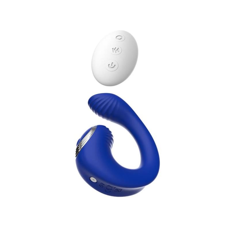 Вібратор для пар із дистанційним пультом Chisa Lust Ripple Meteor, синій вид 4