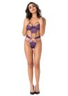 Боди ажурное Daring Intimates с декоративными стрепами, фиолетовый вид 6