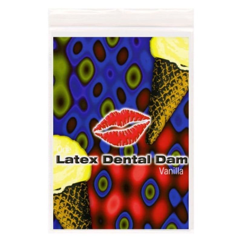 Серветка для орального сексу Vanilla Latex Dental Dams зі смаком ванілі, 1 шт. вид 2