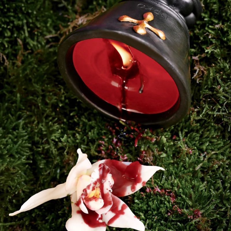 Низкотемпературная восковая свеча UPKO DREAMING of GARDEN, черная вид 3