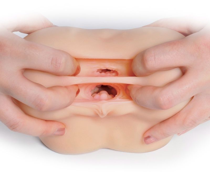 Мастурбатор реалистичный Pipedream PDX Extreme Fuck Me Silly с двумя входами: вагина и анус вид 8