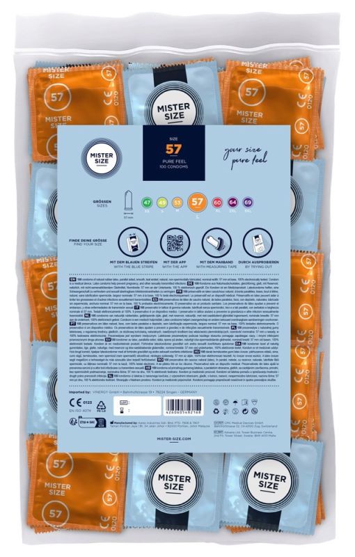 Презервативы ультратонкие Mister Size 57 мм (цена за 1 шт.) вид 4