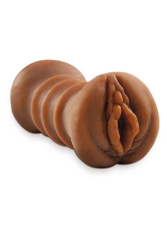 Мастурбатор реалистичный с двумя отверстиями Pipedream Extreme, коричневый, 15 х 6.5 см вид 3