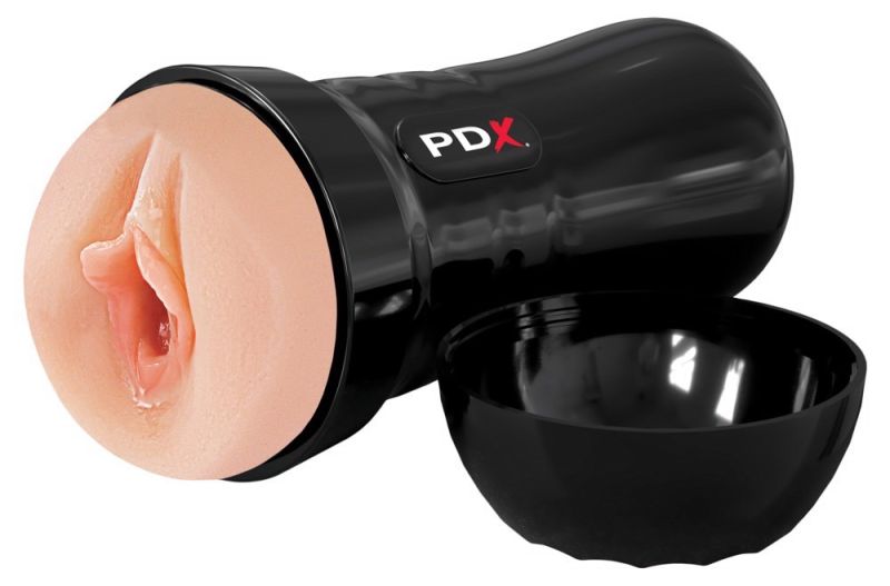 Мастурбатор Вагина в черной колбе Pipedream PDX Extreme Wet Pussies самосмазывающийся вид 3