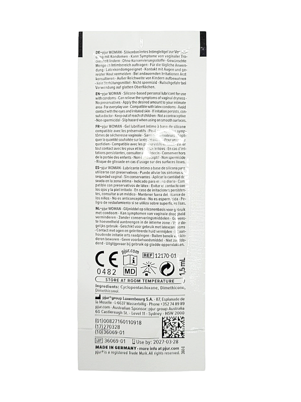 Пробник/Концентроване мастило Pjur WOMAN на основі силікону, 1.5 мл вид 3
