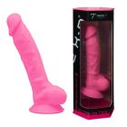 Реалістичний фалоімітатор SILEXD Glow in the Dark, що світиться в темряві, рожевий, 17.6 см вид 2