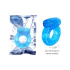 Эрекционное кольцо с вибропулей Chisa, голубое (цена за 1шт.) вид 2